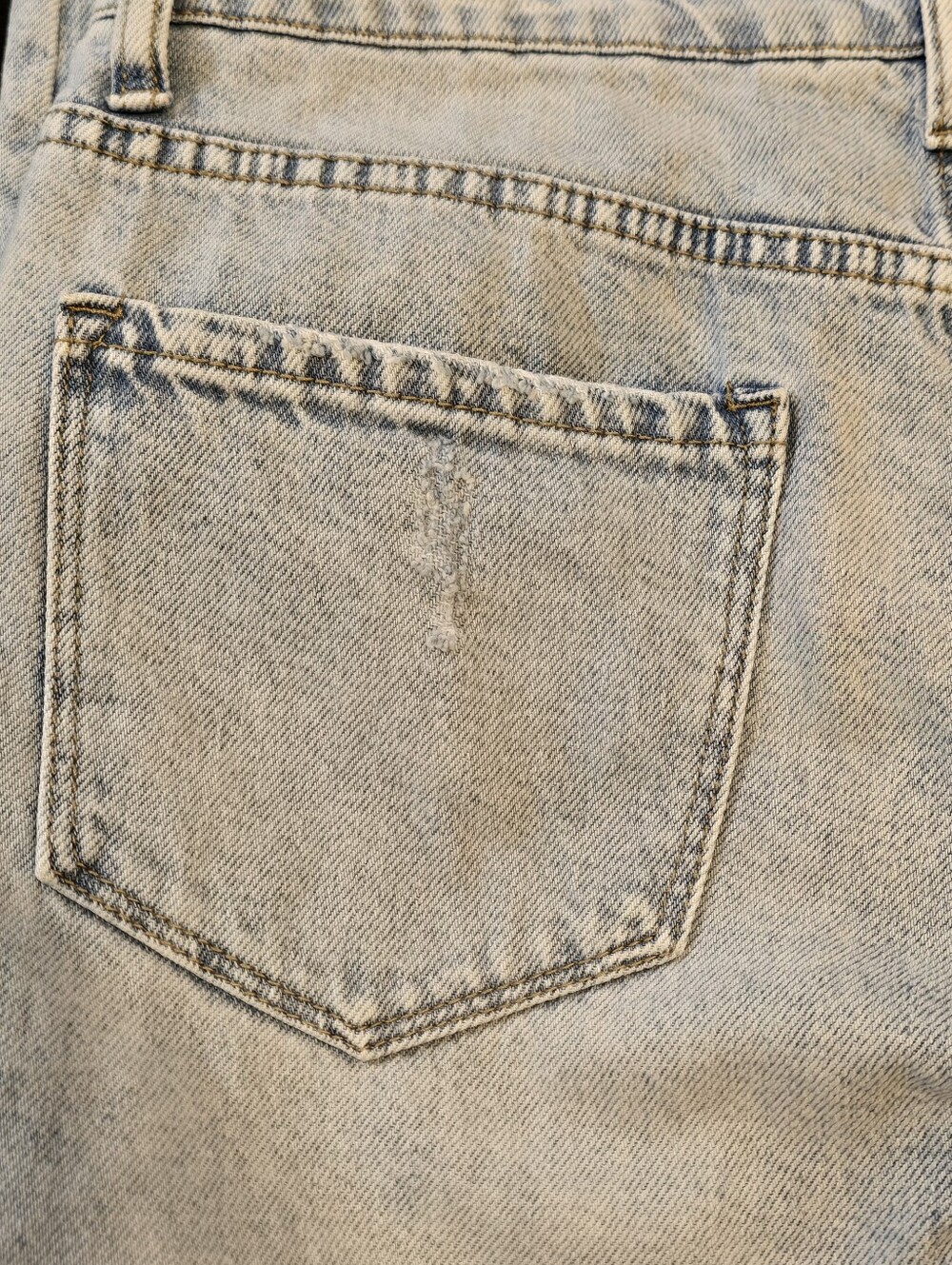 Simple Society Lexi Button Fly Destroyed Mom Jeans Light Wash 7/28 - Picture 8 of 10
